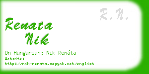 renata nik business card